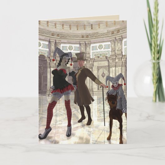 衣裳の挨拶状のこっけい者 カード (正面)