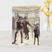 衣裳の挨拶状のこっけい者 カード (黄色い花)