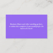 衣裳の賃借りのデザインの凝った服は個人化なります 名刺 (裏面)