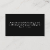 衣裳の賃借りのデザインの凝った服は個人化なります 名刺 (裏面)