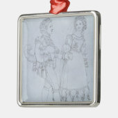 衣裳はオペラからのFigaroそしてスザンナを設計します メタルオーナメント (左)