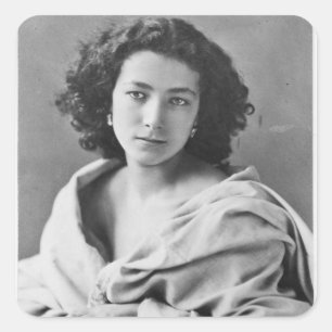衣裳、c.1860のサラ・ベルナール スクエアシール