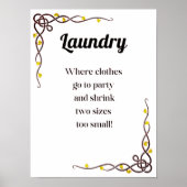 衣類がパーティーに移動するランドリーExangza ポスター (正面)
