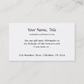 衣類によって組み立てられるデザインの名刺 名刺 (裏面)