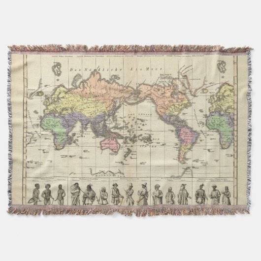 衣類のスタイルの世界地図 スローブランケット (正面)
