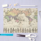 衣類のスタイルの世界地図 薄葉紙 (クラフト)