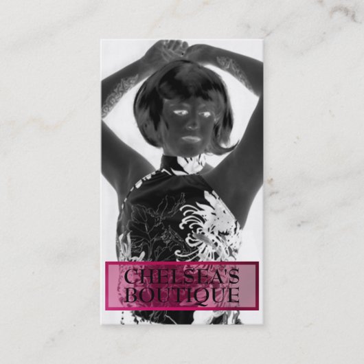 衣類のブティックの名刺のテンプレート 名刺 (正面)