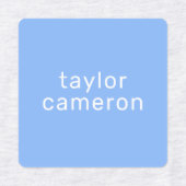 衣類の青いアイロンの名前 ラベル (デザイン2)