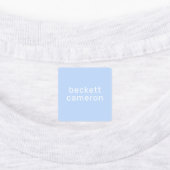 衣類の青いアイロンの名前 ラベル (貼付)