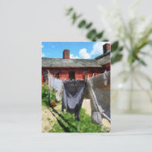 衣類ぶら下がったのオンライン閉じる ポストカード (スタンド正面)