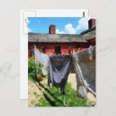 衣類ぶら下がったのオンライン閉じる ポストカード (正面/裏面)