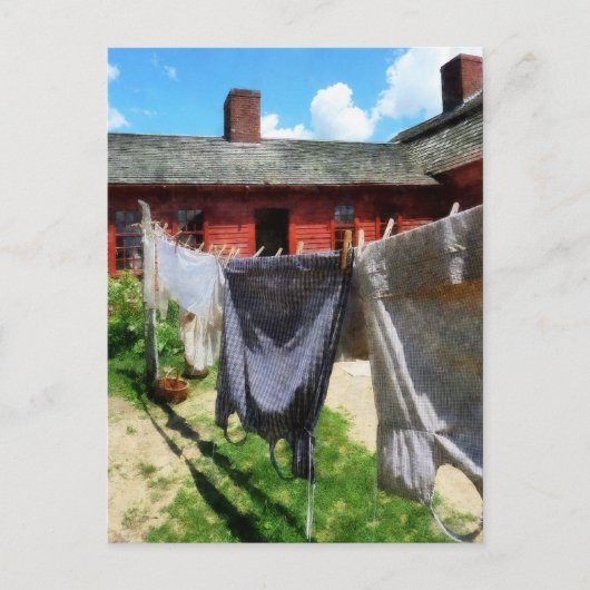 衣類ぶら下がったのオンライン閉じる ポストカード (正面)