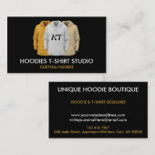 衣類アパレルスウェットシャツモノグラムカスタムフード付 名刺 (正面/裏面)