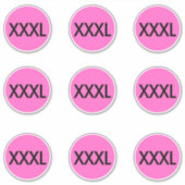 衣類サイズステッカーラベル シール (正面)