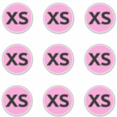 衣類サイズステッカーラベル シール (正面)