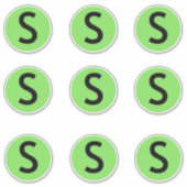 衣類サイズステッカーラベル シール (正面)