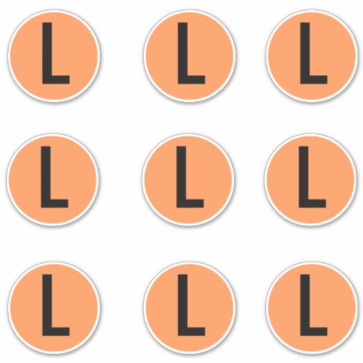 衣類サイズステッカーラベル シール (正面)