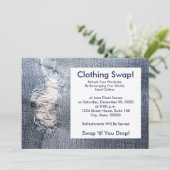 衣類スワップ招待状 招待状 (スタンド正面)