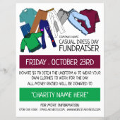 衣類デザイン、カジュアルドレスデーの資金調達イベント広告 チラシ (正面)