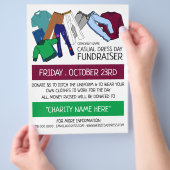 衣類デザイン、カジュアルドレスデーの資金調達イベント広告 チラシ (手)
