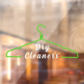 衣類ハンガー ドライクリーニング ビジネス プロモ ドア ウィンドウサイン (シート2)