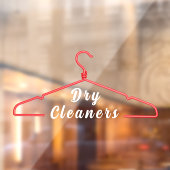 衣類ハンガー ドライクリーニング ビジネス プロモ ドア ウィンドウサイン (シート2)