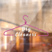 衣類ハンガー ドライクリーニング ビジネス プロモ ドア ウィンドウサイン (シート2)