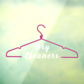 衣類ハンガー ドライクリーニング ビジネス プロモ ドア ウィンドウサイン (シート3)