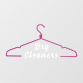 衣類ハンガー ドライクリーニング ビジネス プロモ ドア ウィンドウサイン (シート)