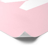 衣類ピン白黒とピンクランドリールーム ポスター (角)