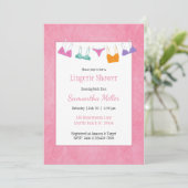 衣類ラインのランジェリーシャワー招待状 招待状 (スタンド正面)