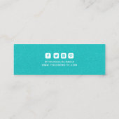 衣類ラベルスモールビジネスアクアホワイト コーリングカード (裏面)