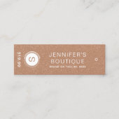 衣類ラベルスモールビジネスアプリコットホワイト コーリングカード (正面)