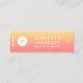 衣類ラベルスモールビジネスオレンジホワイト コーリングカード (正面)