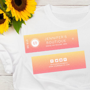 衣類ラベルスモールビジネスオレンジホワイト コーリングカード