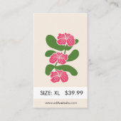 衣類ラベルスモールビジネスカード エンクロージャーカード (正面)