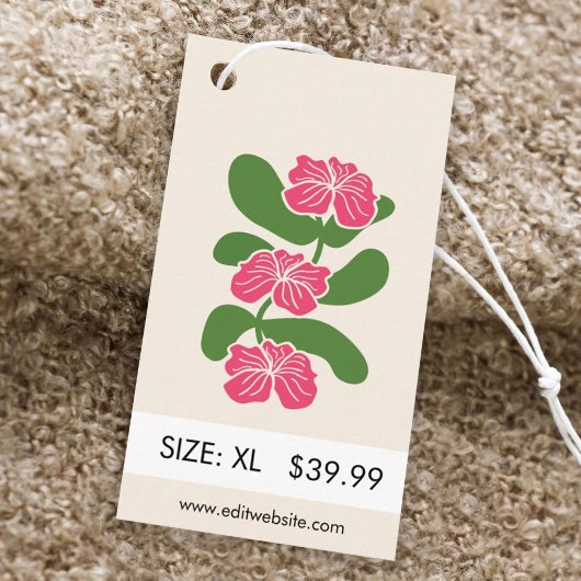 衣類ラベルスモールビジネスカード エンクロージャーカード