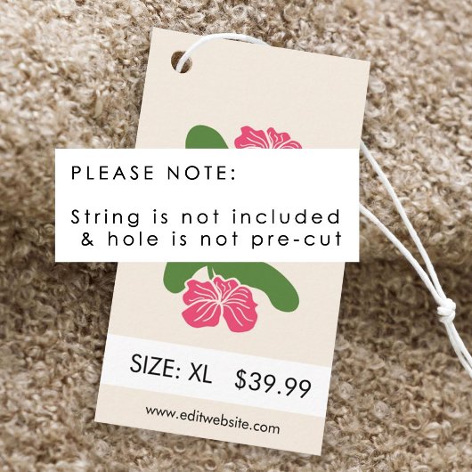 衣類ラベルスモールビジネスカード エンクロージャーカード