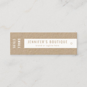 衣類ラベルスモールビジネスクラフトホワイトプライスラベル コーリングカード