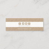 衣類ラベルスモールビジネスクラフトホワイトプライスラベル コーリングカード (裏面)