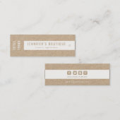 衣類ラベルスモールビジネスクラフトホワイトプライスラベル コーリングカード (正面/裏面)