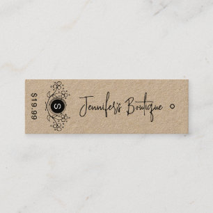 衣類ラベルスモールビジネスクラフト価格ラベル コーリングカード