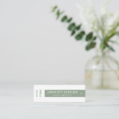 衣類ラベルスモールビジネスグリーンホワイト価格ラベル コーリングカード (スタンド正面)