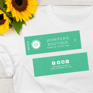 衣類ラベルスモールビジネスグリーンホワイト コーリングカード