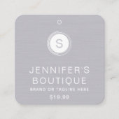 衣類ラベルスモールビジネスグレーホワイト コーリングカード (正面)