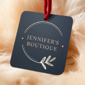 衣類ラベルスモールビジネスグレー金ゴールドフローラ コーリングカード