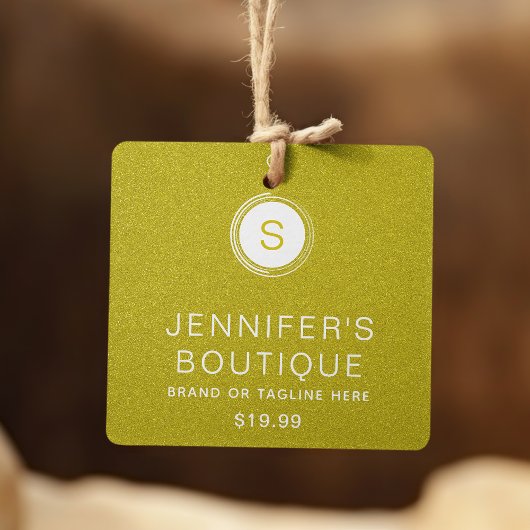 衣類ラベルスモールビジネスゴールデングリッター コーリングカード