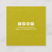 衣類ラベルスモールビジネスゴールデングリッター コーリングカード (裏面)