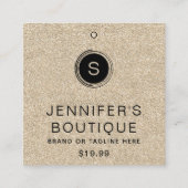 衣類ラベルスモールビジネスシャンパングリッター コーリングカード (正面)