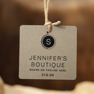 衣類ラベルスモールビジネスシャンパングリッター コーリングカード